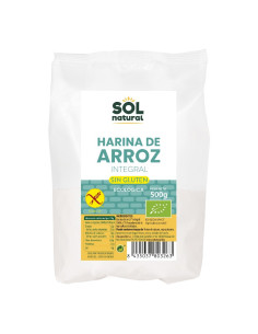 Harina de arroz integral sin gluten bio 500g Sol Natural